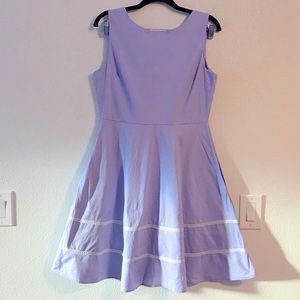 Fleet Collection Lavender Lace Trim Aline Dress